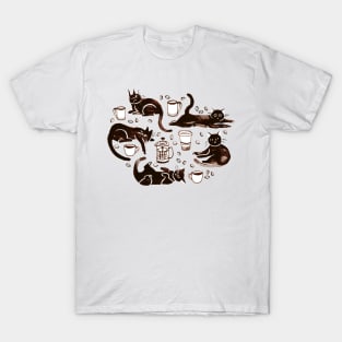 Black cats and coffee T-Shirt